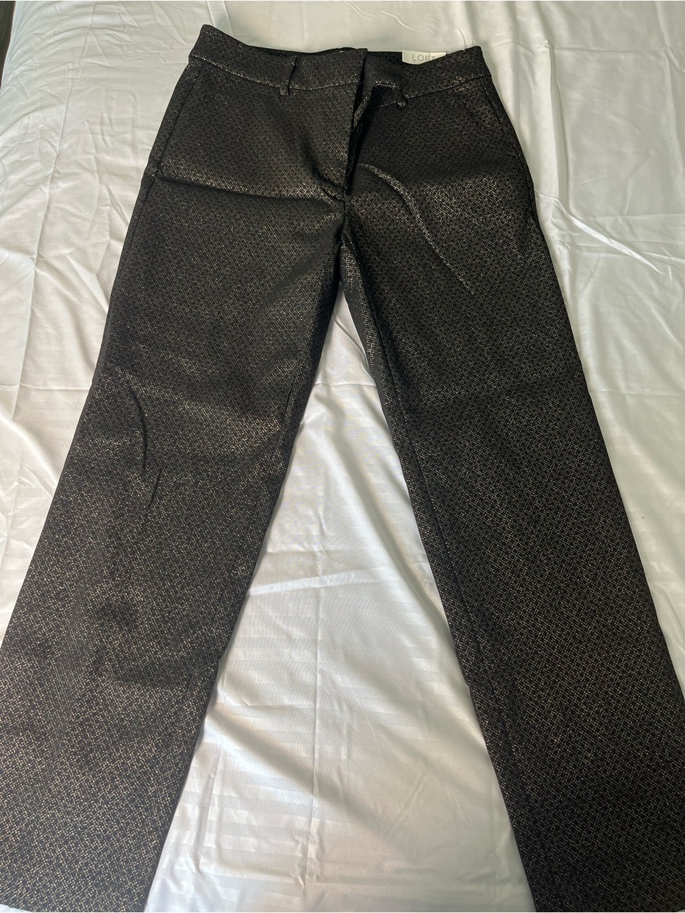 Black Patterned women Dress Pants